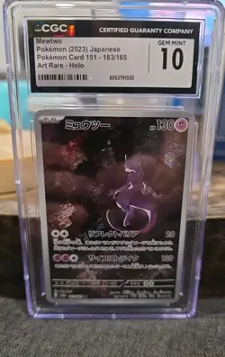 2023 Pokemon - Mewtwo 183 Sv2a: 151 Art Rare- Holo (Japanese) - CGC 10 - Image 3