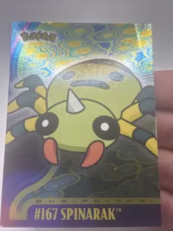 SPINARAK #167 JOHTO SERIES POKEMON TOPPS 2001 Foil Topps Spinarak Holo - Image 2