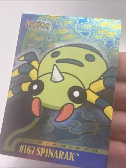 SPINARAK #167 JOHTO SERIES POKEMON TOPPS 2001 Foil Topps Spinarak Holo - Image 4