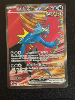 Roaring Moon ex 229/182 Pokemon TCG Paradox Rift Full Art Ultra Rare - Image 1