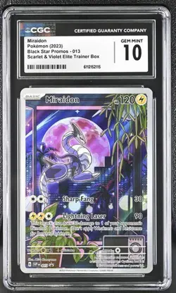 Miraidon *CGC 10* Art Rare *Scarlet & Violet ETB Promo* #13 *2023* Pokemon - Image 1