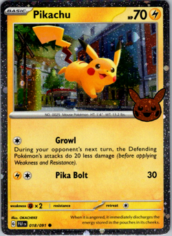 Pikachu - (Cosmos Holo) 018/091 - Trick or Trade 2024 - NM Pokemon TCG - Image 1