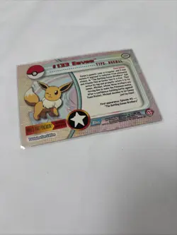 2000 Topps Pokemon TV Animation Edition Series 3 Non Holo #133 Eevee Blue Label - Image 5