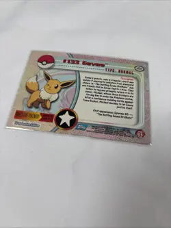 2000 Topps Pokemon TV Animation Edition Series 3 Non Holo #133 Eevee Blue Label - Image 5