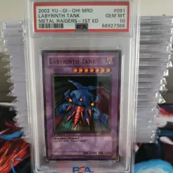 2002 YU-GI-OH! METAL RAIDERS MRD-091 LABYRINTH TANK- 1st Ed- PSA 10 POP 18 - Image 1