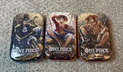 One Piece Tin Pack Set Vol 2 Set of 3 | TS-02 OP-13 | Factory Sealed | Bandai - Image 1