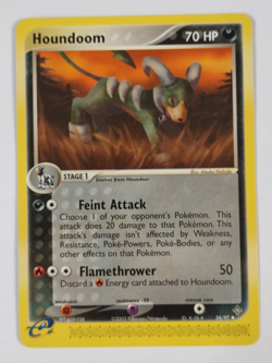 Houndoom 34/97 EX Dragon E Reader Pokemon Card LP - Image 1