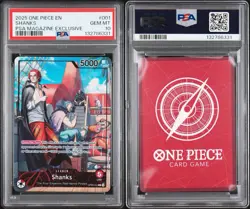 Shanks (2025 PSA Magazine Promo) OP09-001 One Piece Promotion Cards Foil PSA 10 - Image 3