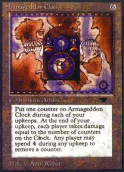 1 x Armageddon Clock - Antiquities - Light Play - MTG - Image 1