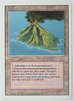 Volcanic Island Magic Card Dual Land Revised MTG Reserved List - Image 1