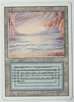 Underground Sea Magic Card Dual Land Revised MTG Reserved List - Image 1