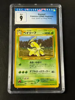 Bayleef 2000 Japanese Gold Silver to a New World 153 CGC 9 Pokemon - Image 1