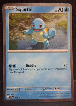 Pokemon Squirtle Black Star Promo SVP 048 Cosmos Holo NM DOUBLE SWIRL - Image 1