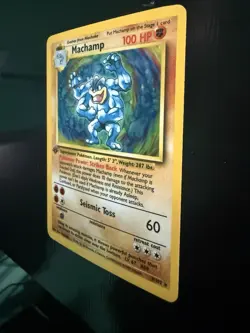 1999 POKEMON Machamp 8/102 Base Set 1st Edition Holo (NM+) - Image 3