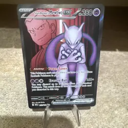 Pokemon Team Rocket's Mewtwo ex - 213/182 Full Art Destined Rivals NM Near Mint - Image 1