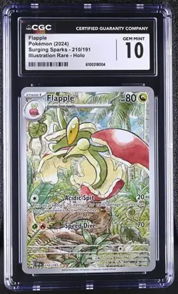Flapple *CGC 10* Illustration Rare *Surging Sparks* #210 *2024* Pokemon - Image 1