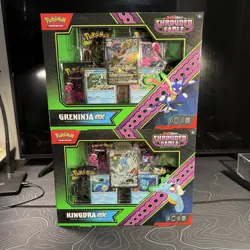 Pokemon TCG: Shrouded Fable, Set of Greninja and Kingdra EX Boxes Sealed - Image 1