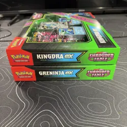 Pokemon TCG: Shrouded Fable, Set of Greninja and Kingdra EX Boxes Sealed - Image 3