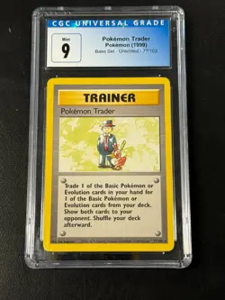Pokemon Trader 1999 Base Set Unlimited 77/102 CGC 9 Pokemon - Image 1