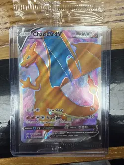Pokemon TCG Charizard v SWSH050 Black Star Promo Full Art Sealed, Mint - Image 1