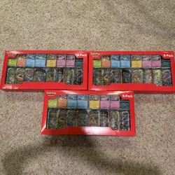 3X Lot Pokemon Prismatic Evolutions Costco 8 Mini-Tin Bundle w/Promo SEALED - Image 1