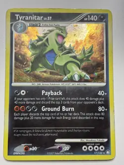 Tyranitar 17/123 Diamond And Pearl DP Mysterious Treasures Holo Rare Pokemon MP - Image 1