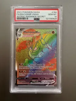 2022 Pokemon MACHAMP Astral Radiance Secret Rare PSA 10 - Image 1