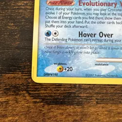 CROCONAW LV. 27 44/123 Mysterious Treasures Pokemon Card 2007 LP - Image 4