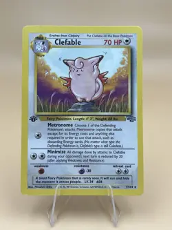 Clefable 17/64 1st Edition Jungle Non Holo Rare 1999 English Pokemon Card WoTC - Image 1