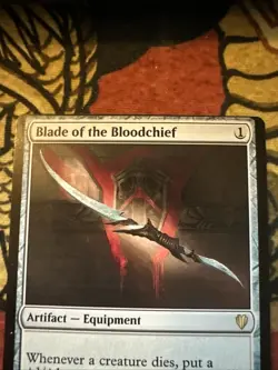 Mtg Magic Commander 2017 Blade Of The Bloodchief Misprint Miscut Error Card - Image 2