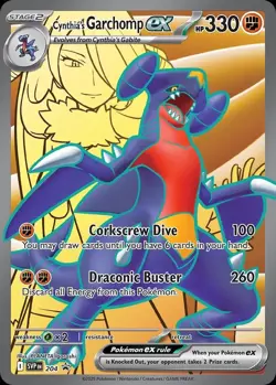 Cynthia's Garchomp ex - SVP204 - Holo Black Star Promos NM, English MTG SV Black - Image 1