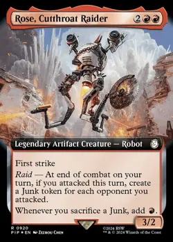 1 x Rose, Cutthroat Raider - Surge Foil - Extended Art - Universes Beyond: Fallo - Image 1