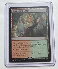 Copperline Gorge 249/271 Phyrexia: All Will Be One Rare Land MTG NM/M - Image 1
