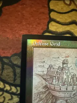Mtg Magic Brothers War Foil Defense Grid Schematic Miscut Corner Misprint Error - Image 2