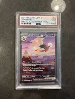 2023 Pokemon Mew EN 151 Charizard EX Special Illustration Rare #199 PSA 9 MINT - Image 3