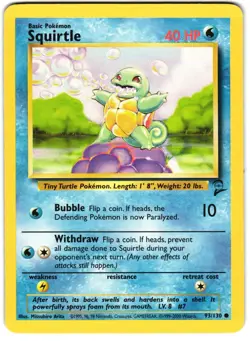 Squirtle 93/130 Pokemon Base Set 2 - Image 3