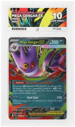 Pokemon - Mega Gengar Ex 056/094 - Phantasmal Flames - ACE 10 PERFECT SUBGRADES - Image 3