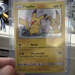 Pokemon TCG Pikachu SM162 SM-P: Sun & Moon Promos Promo Holo 2019 Saya Tsuruta - Image 1