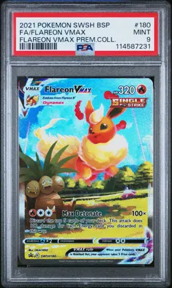 Pokemon Flareon VMAX SWSH180 SWSH: Sword & Shield Promo Cards Holo PSA 9 - Image 1