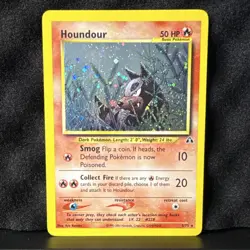 Pokemon Houndour Neo Discovery Holo Rare 5/75 Basic 50 HP Dark 2001 - Image 1