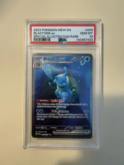 Pokemon Blastoise ex 151 MEW EN Special Illustration Rare #200 PSA 10 Gem Mint - Image 1