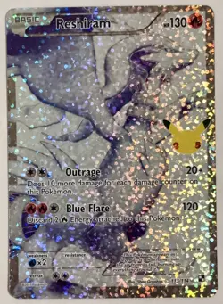 Reshiram Ultra Rare Pokemon TCG Celebrations: Classic Collection - Image 1