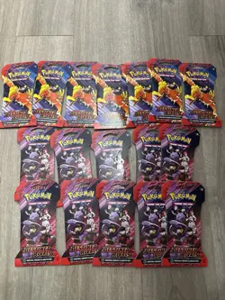 Lot of 17 Pokemon TCG Destined Rivals Booster Packs Sleeved Blister Packs New - Image 1