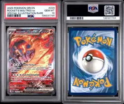 2025 POKEMON DRI SPECIAL ILLUSTRATION RARE #229 TEAM ROCKET'S MOLTRES EX PSA 10 - Image 3
