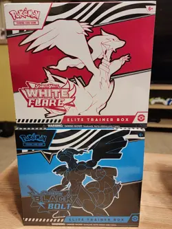 Pokemon Black Bolt and White Flare Elite Trainer Box ETB Set of 2 FACTORY SEALED - Image 1