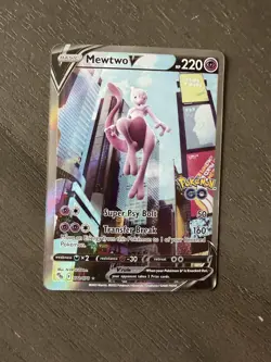 Mewtwo V (Alternate Full Art) 072/078 Pokemon GO Holo MINT - Image 3