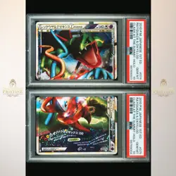 Pokemon PSA 10 Rayquaza & Deoxys Clash at the Summit 1st Ed #074-075 Japanese 1E - Image 1