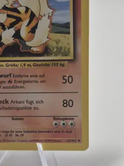 Pokemon TCG Arcanine (Arkani) Base Set 23/102 Regular 1st Edition GERMAN - Image 3