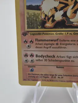 Pokemon TCG Arcanine (Arkani) Base Set 23/102 Regular 1st Edition GERMAN - Image 4