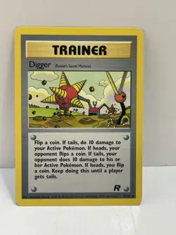 Pokemon WOTC TCG VTG Digger (Rocket's Secret Machine) 75/82 Team Rocket Regular - Image 1